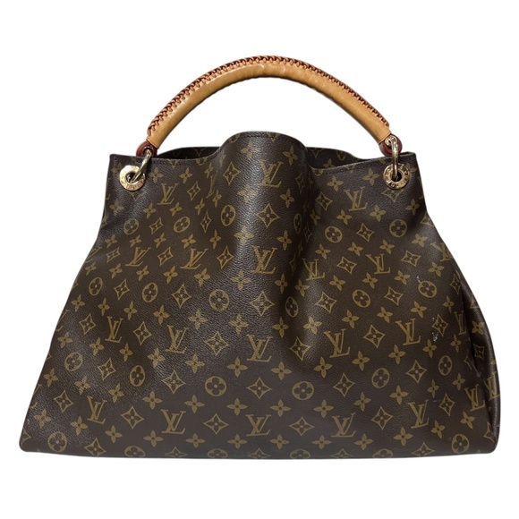 2022 Brown Monogram Canvas Leather MM Tote Bag - Picture 5 of 13